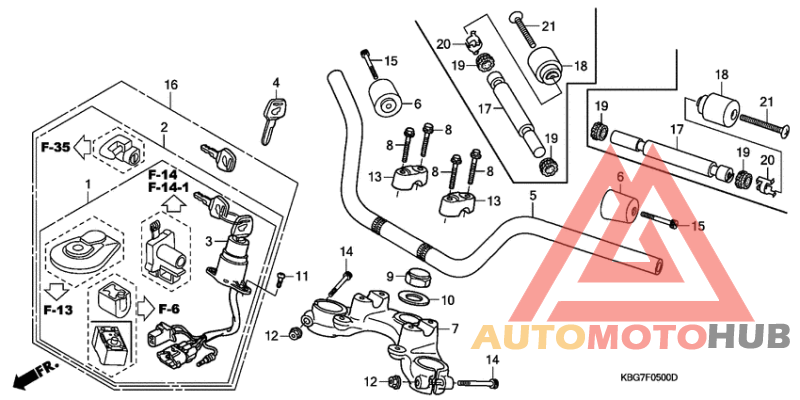 Handle pipe/top bridge