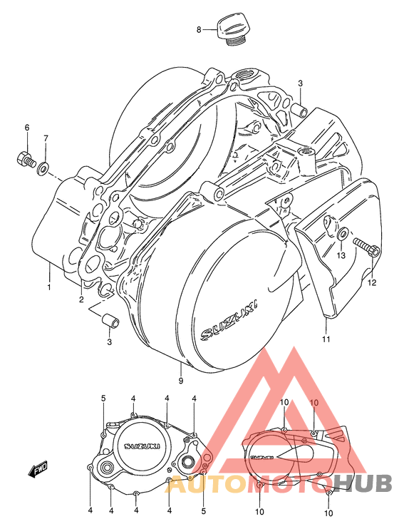 Crankcase cover ass`y  (v