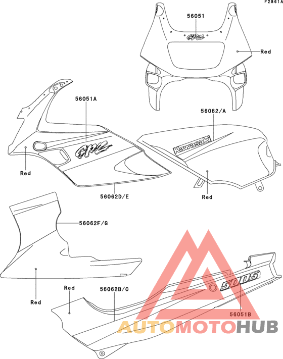 Decals(red)(ex500-e5/e6)