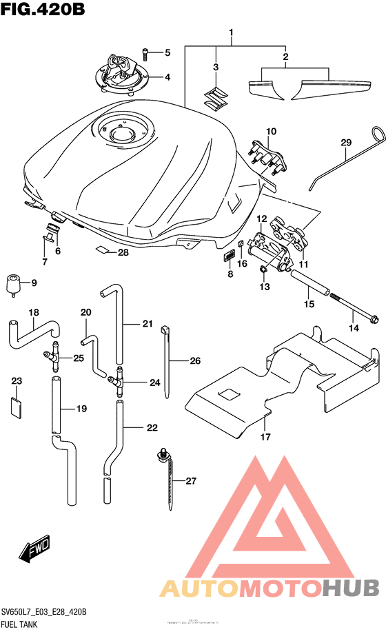 Fuel Tank (Ysf,yvz,yww)  (Sv650L7 E03)