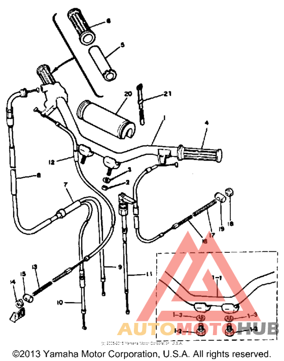 Steering handle - cable