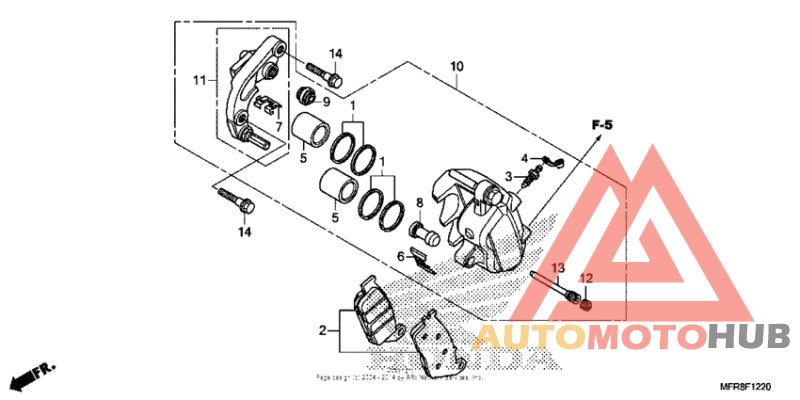 Front brake caliper (1)