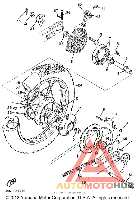 Переднее колесо
