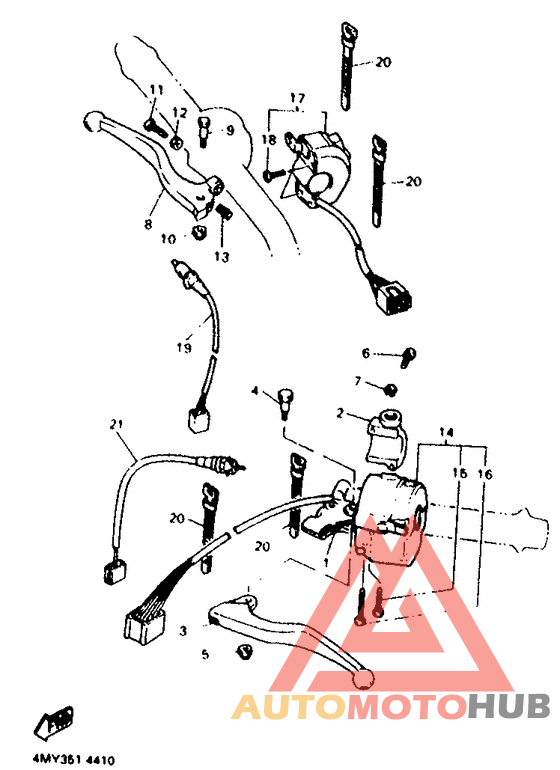 Handle switch. lever