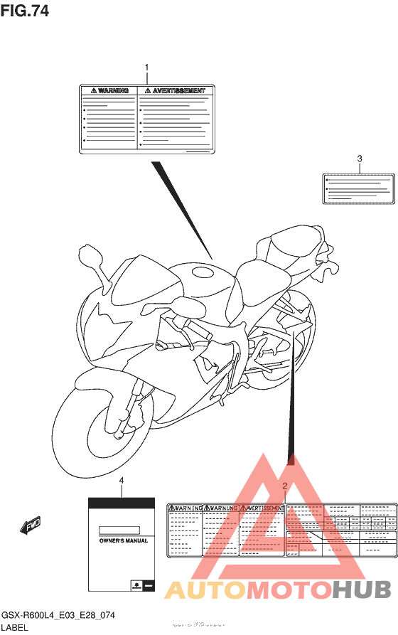 Label (Gsx-R600L4 E28)