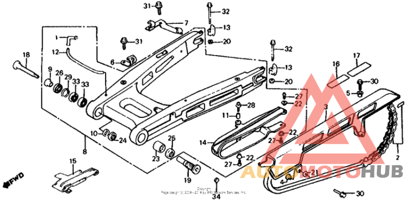 Swingarm + drive chain case