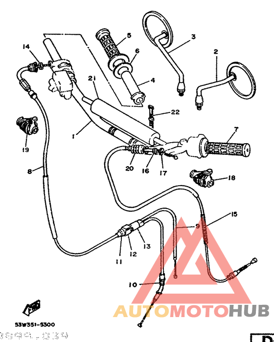 Steering handle. cable