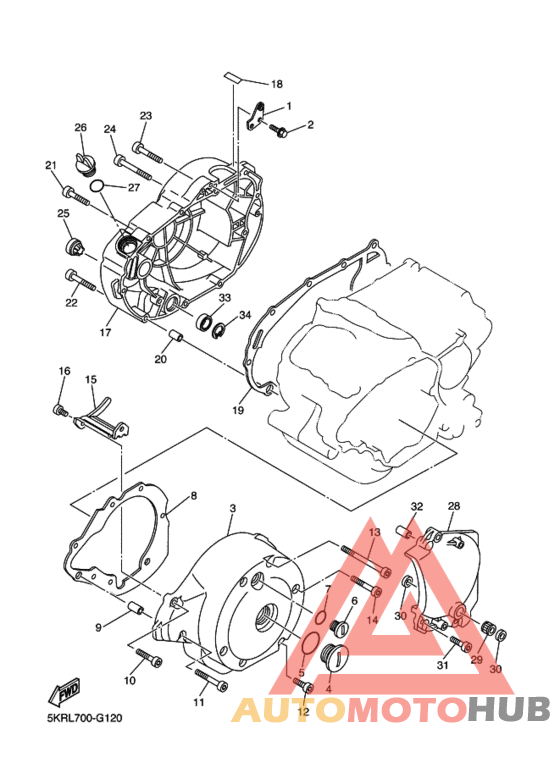 Crankcase cover ass`y  (v