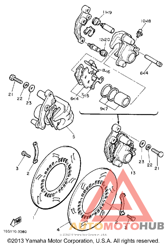 Front brake-caliper
