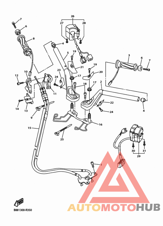 Steering handle & cable
