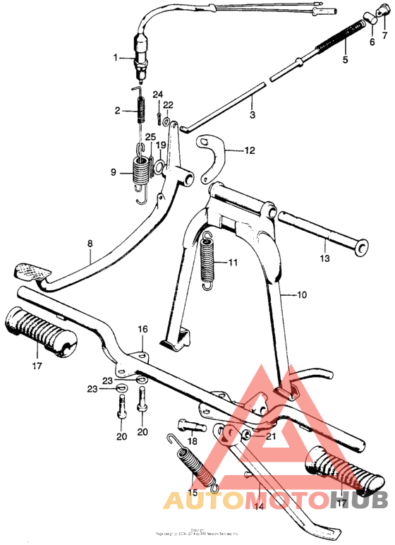 Cb100 main stand + step bar k2