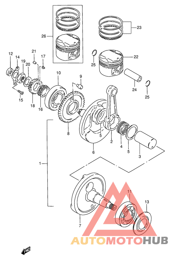 Вал коленчатый