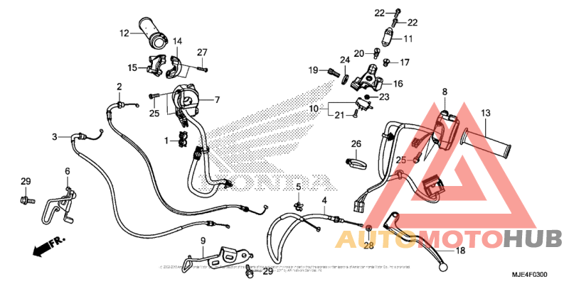 Handle Lever + Switch + Cable