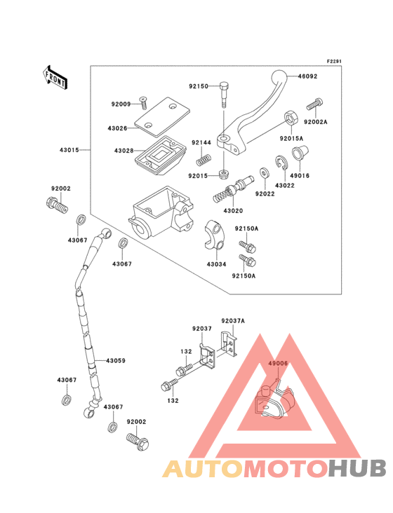 Front master cylinder(kx500-e4/e5)