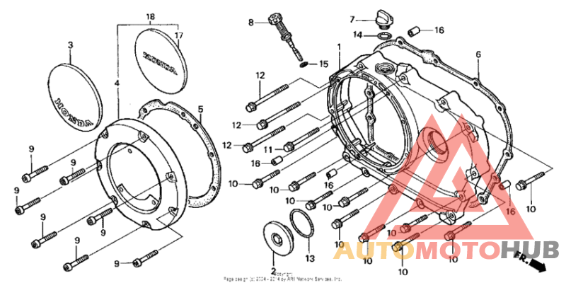 Крышка картера правая