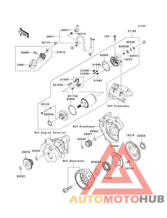 Starter motor/starter clutch
