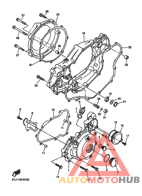 Crankcase cover ass`y  (v