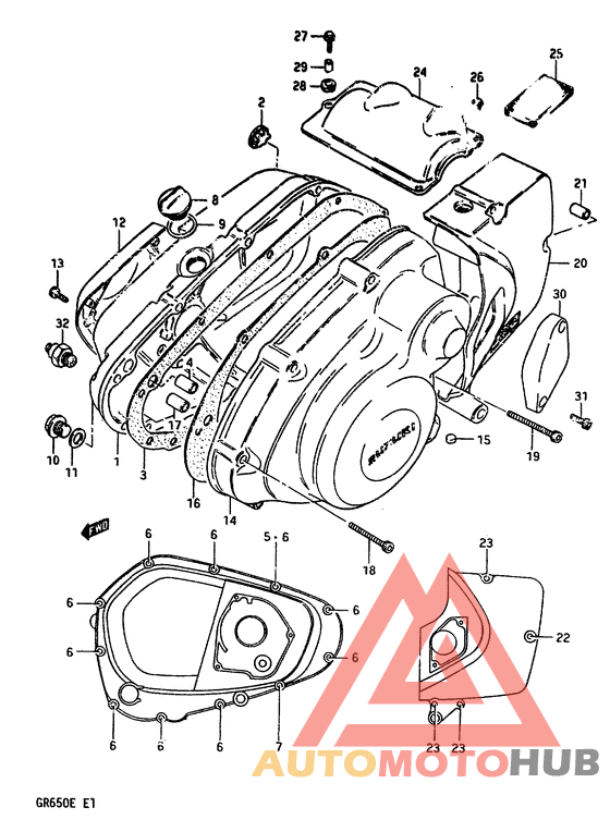 Crankcase cover ass`y  (v