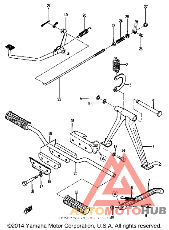 Stand - footrest - brake pedal