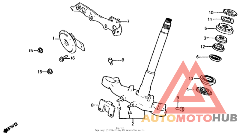 Steering stem + horn