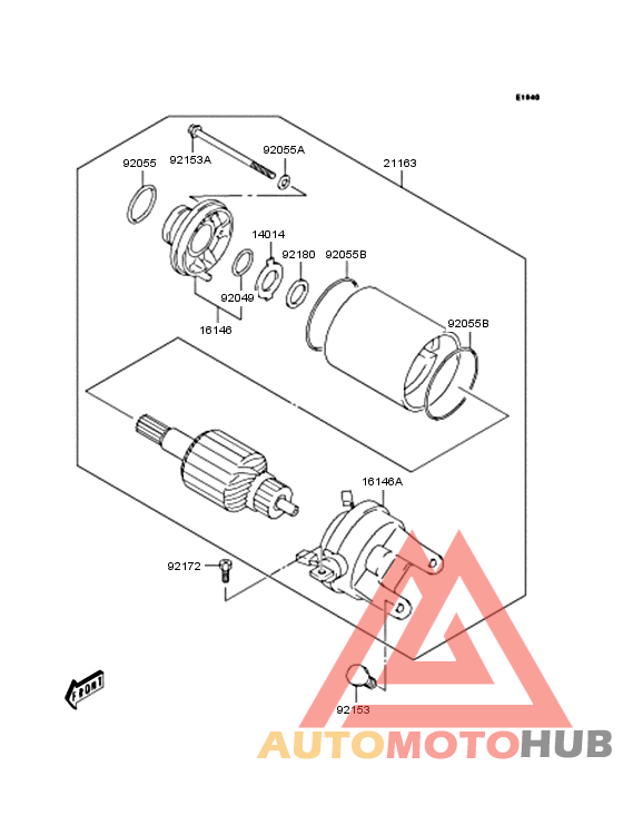 Starter motor/starter clutch