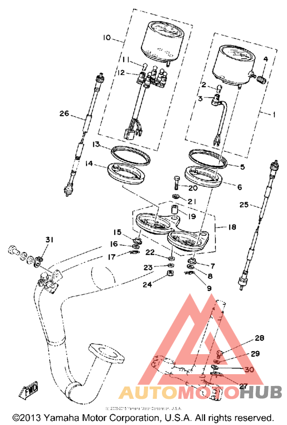 Speedometer-tachometer