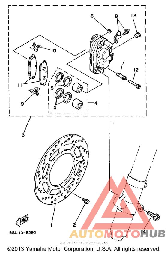 Front brake - caliper