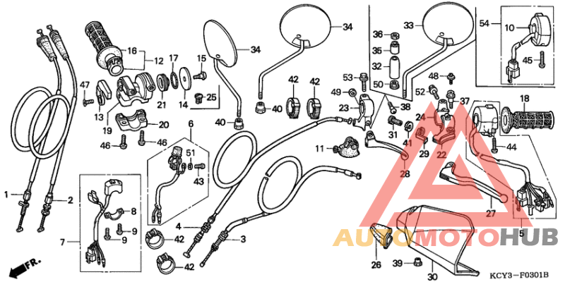 Handle lever/switch/cable
