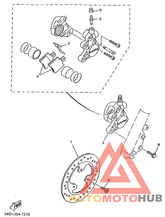 Front brake. caliper