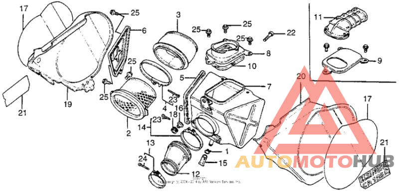 Air cleaner + side cover