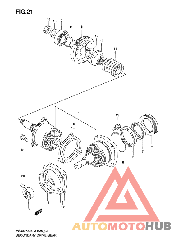 Secondary drive gear