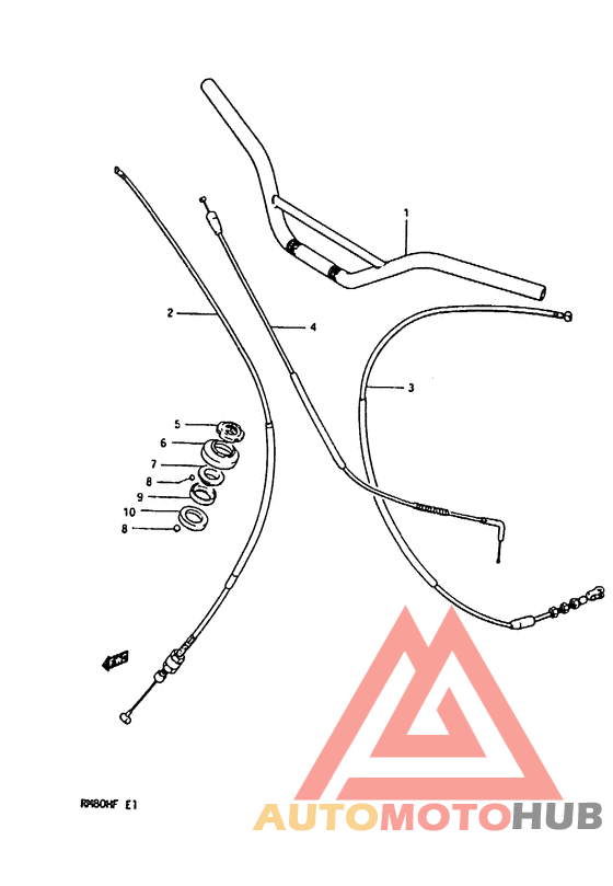 Handlebar - control cable
