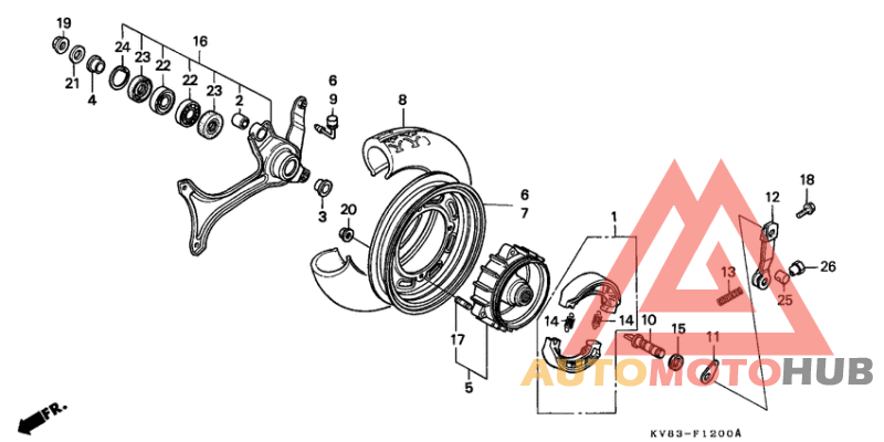 Rear wheel complete assy