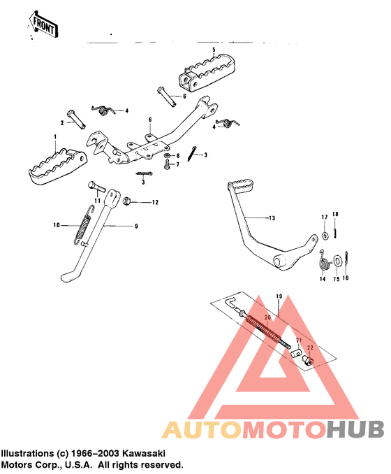 Footrests/stand/brake pedal