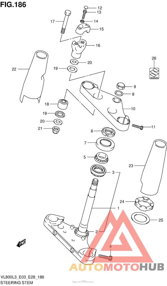 Steering Stem (Vl800Cl3 E28)