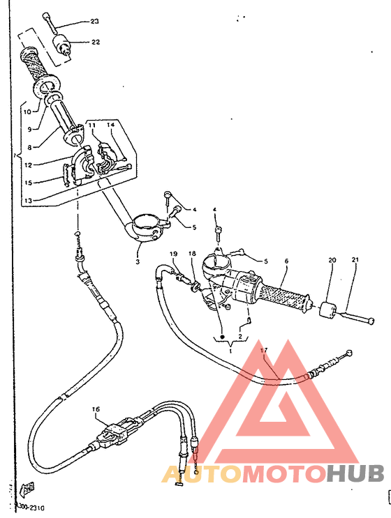 Steering handle. cable
