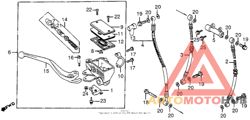 Front brake master cyl.
