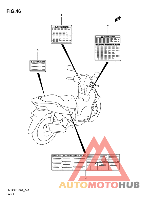 Label parking brake