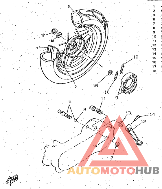 Переднее колесо
