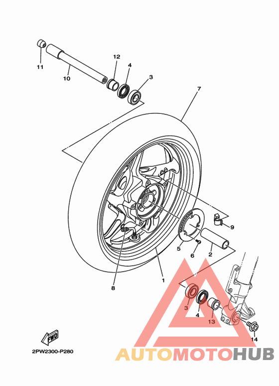 Переднее колесо
