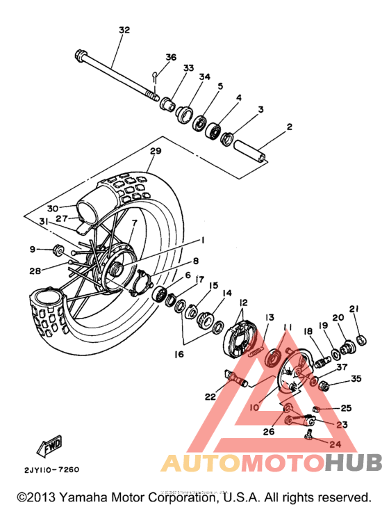 Переднее колесо