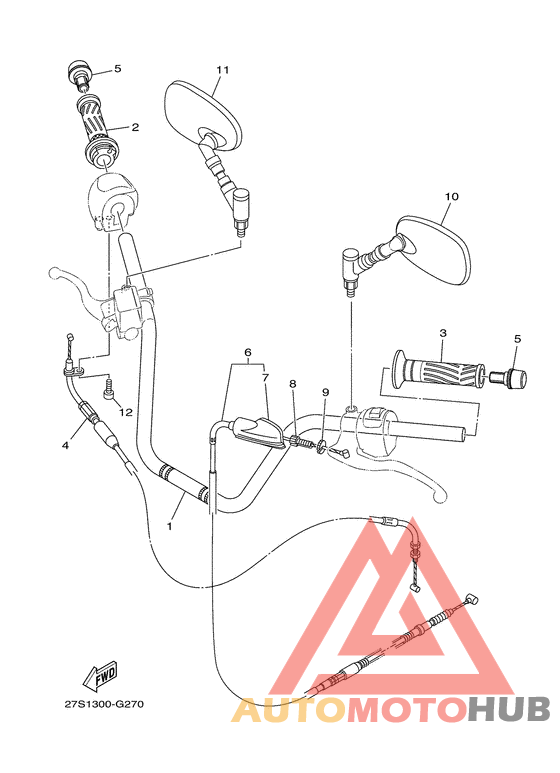 Steering handle & cable