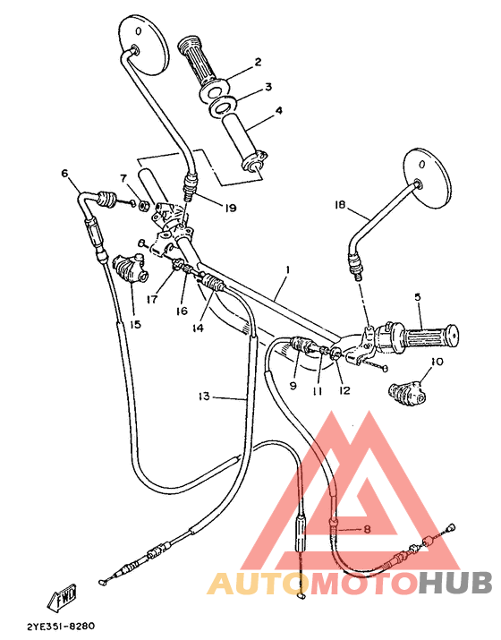 Steering handle. cable