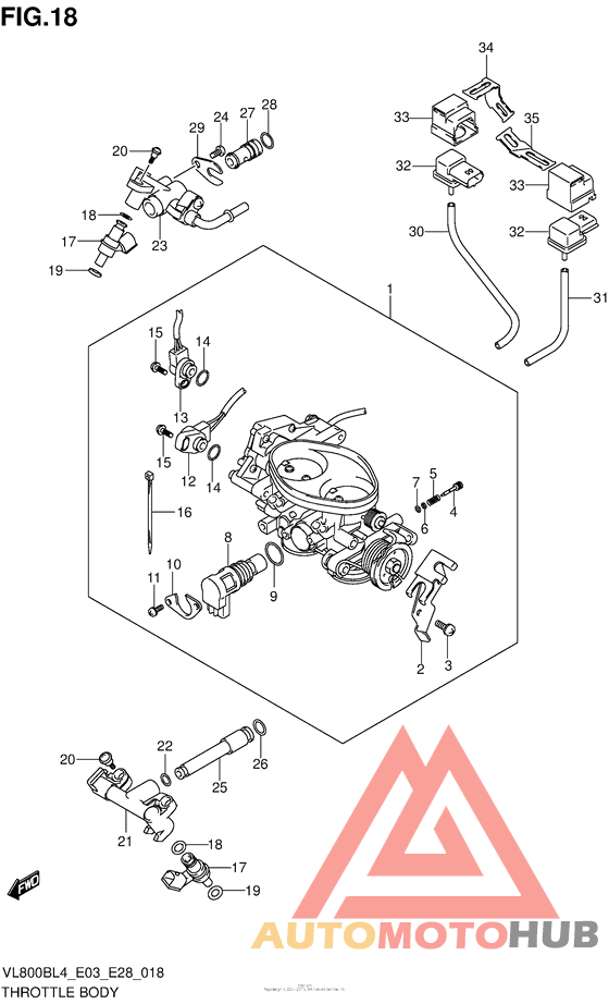 Throttle Body (Vl800Bl4 E28)