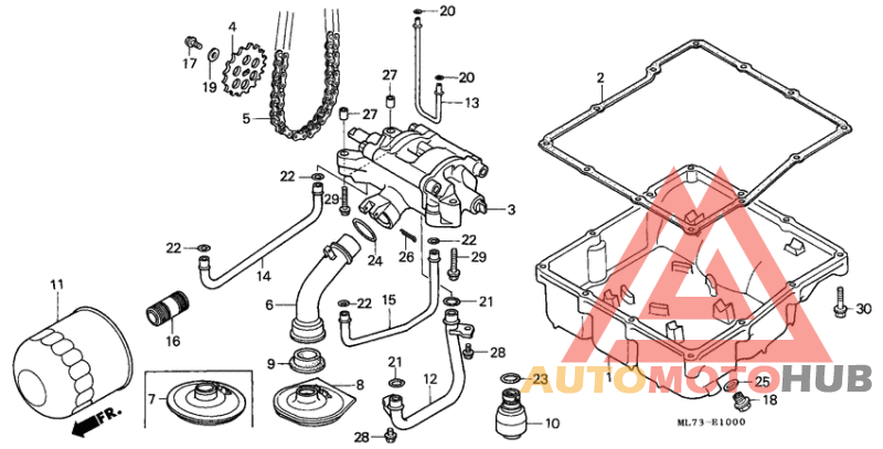 Oil filter/oil pan/ oil pump