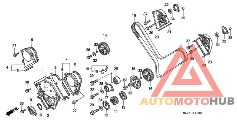 Front cover/timing belt