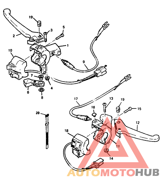 Handle switch. lever