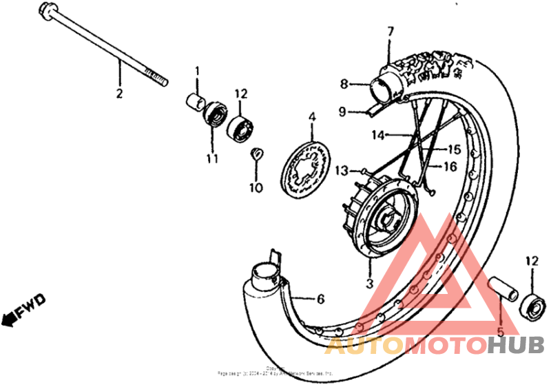 Front wheel 83-85