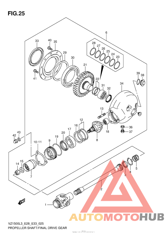 Propeller Shaft/final Drive Gear