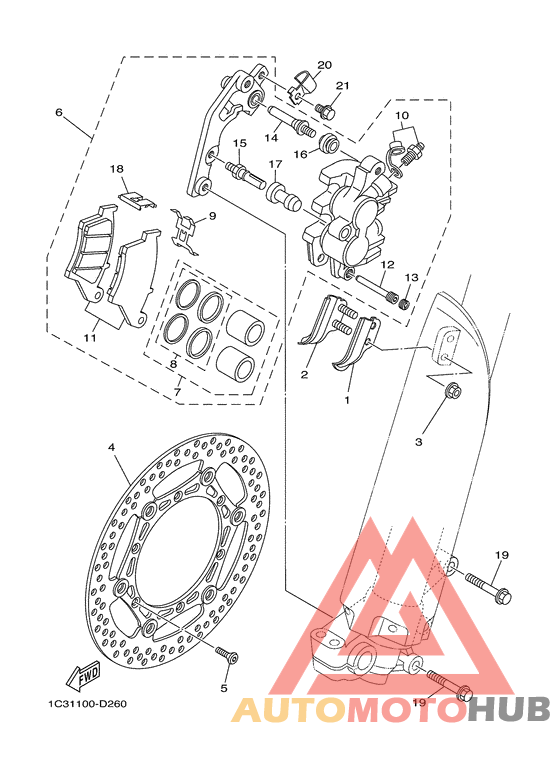 Передний суппорт